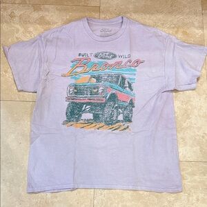 Vintage Ford Bronco Pastel Pink Distressed Graphic Tee